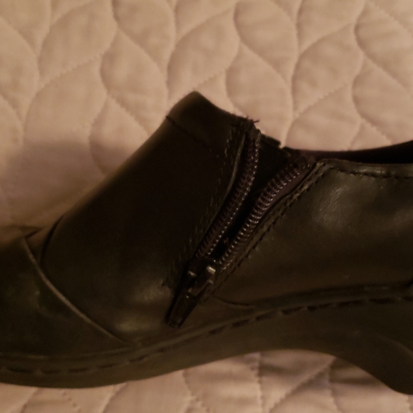 Clarks Shoes Clarks Black Vegan Leather Faux Booties Poshmark